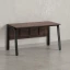 Стол прямой, Л-опора, экран ЛДСП,парящая стол-ца 1200x600x750 RM009-12x6 Дуб Апрельский шоколад/Черный