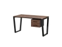 Стол прямой с подвесной тумбой 2 ящика, U-опора 1600x600x750 RM035-16x6 Дуб Апрельский шоколад/Черный