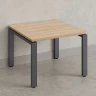 Журнальный стол с полкой 700x600x550 RM183-7x6 Вяз Швейцарский светлый/Серый