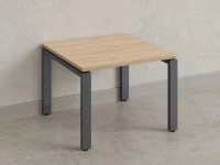 Журнальный стол с полкой 700x600x550 RM183-7x6 Вяз Швейцарский светлый/Серый