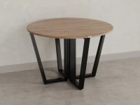 Круглый стол на U-образных опорах 1300x1300x750 RM188-13x13 Дуб Юстус/Черный