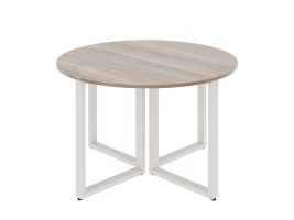 Круглый стол на О-образных опорах 1200x1200x750 RM187-12x12 Дуб Маувелла/Белый