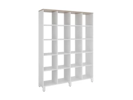 Стеллаж, 20 ячеек 1500х370х1980 RM144-150x37 Дуб Маувелла/Белый