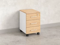 Тумба мобильная, 3 ящика 400x500x600 RM120-40x50 Вяз Швейцарский светлый/Белый