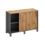 Низкий шкаф-купе 1200x420x850 RM124-120x42 Дуб Юстус/Серый
