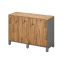 Низкий шкаф-купе 1200x420x850 RM124-120x42 Дуб Юстус/Серый