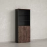 Шкаф комбинированный, регулируемые опоры, 6 уровней 900x420x2100 RM155-90x41 Дуб Апрельский шоколад/Черный