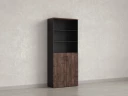 Шкаф комбинированный, регулируемые опоры, 6 уровней 900x420x2100 RM155-90x41 Дуб Апрельский шоколад/Черный