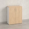 Шкаф распашной, регулируемые опоры, 3 уровня 900x420x1100 RM150-90x42 Вяз Швейцарский светлый/Белый