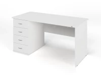 Однотумбовый стол RLG008 150x70x75 Белый, Серия ЛАЙТ | LIGHT