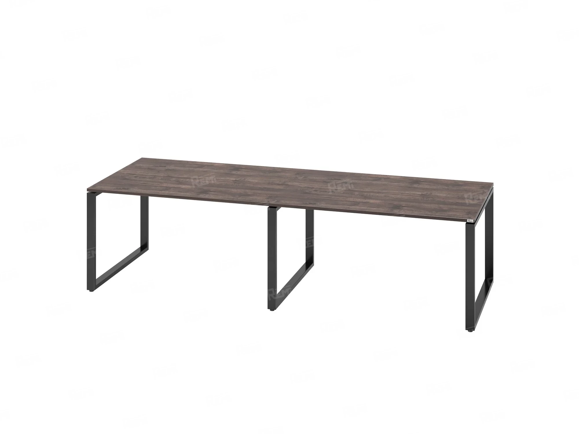 Cтол для переговоров, на О-обазном каркасе 2200x1400x750 RM081-220x140 Дуб Апрельский шоколад/Черный