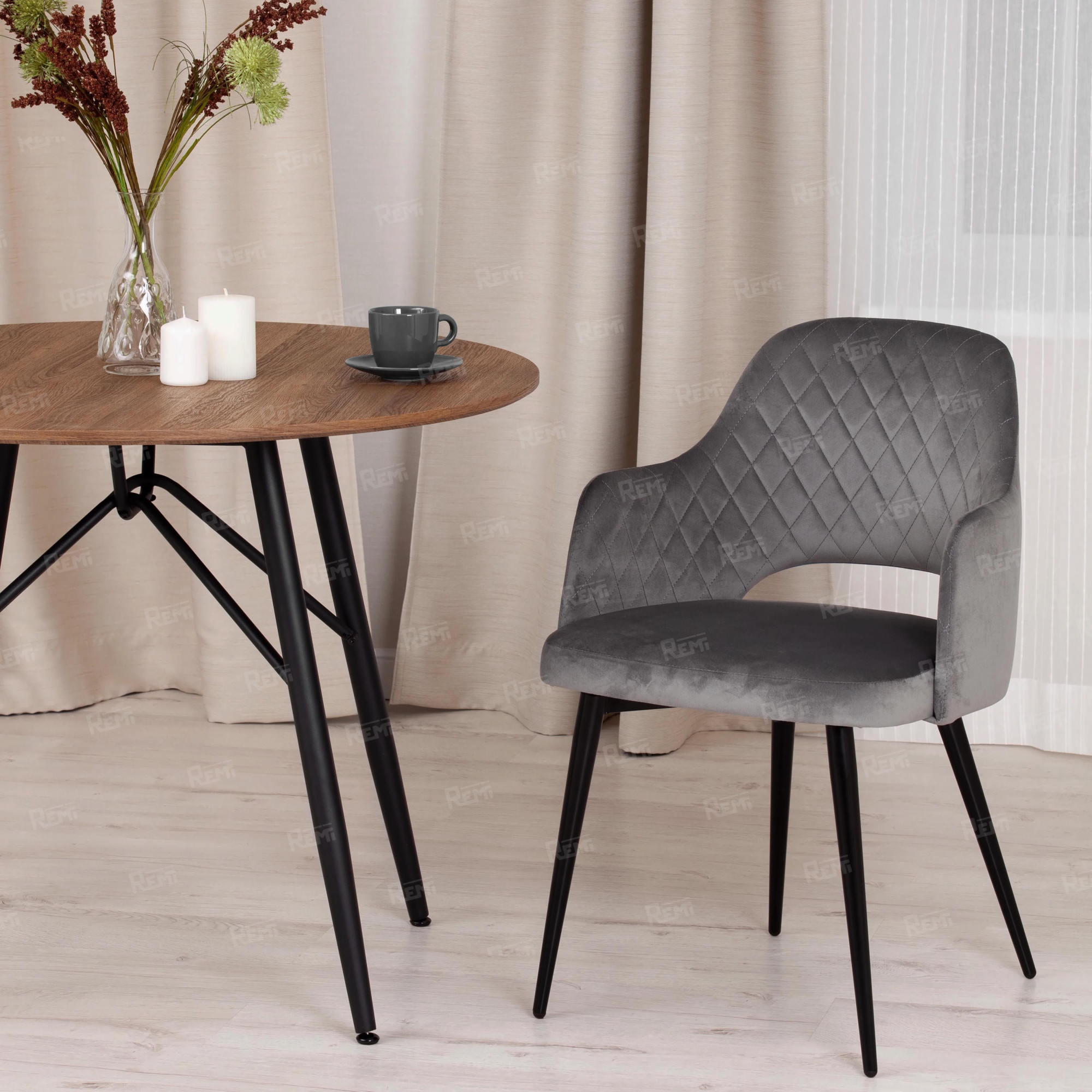 Кресло VALKYRIA (mod. 711)  Серый/Серый, Ткань (арт. 15343)