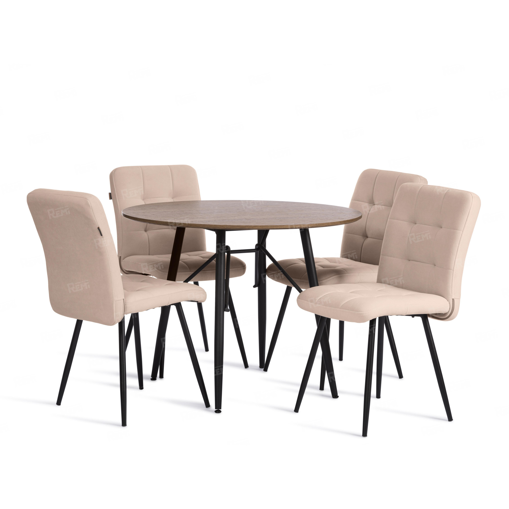 Стул обеденный Medeo Бежевый/Бежевый, Флок (арт. 24649)