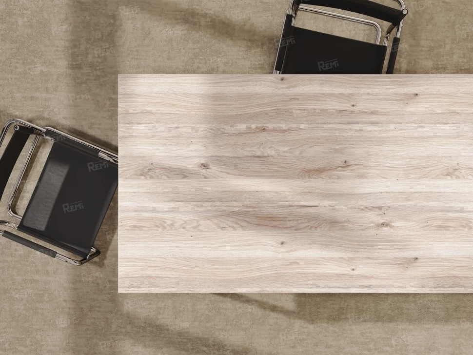 Стол прямой с подвесной тумбой 2 ящика, П-опора 1800x600x750 RM039-18x6 Дуб Маувелла/Черный