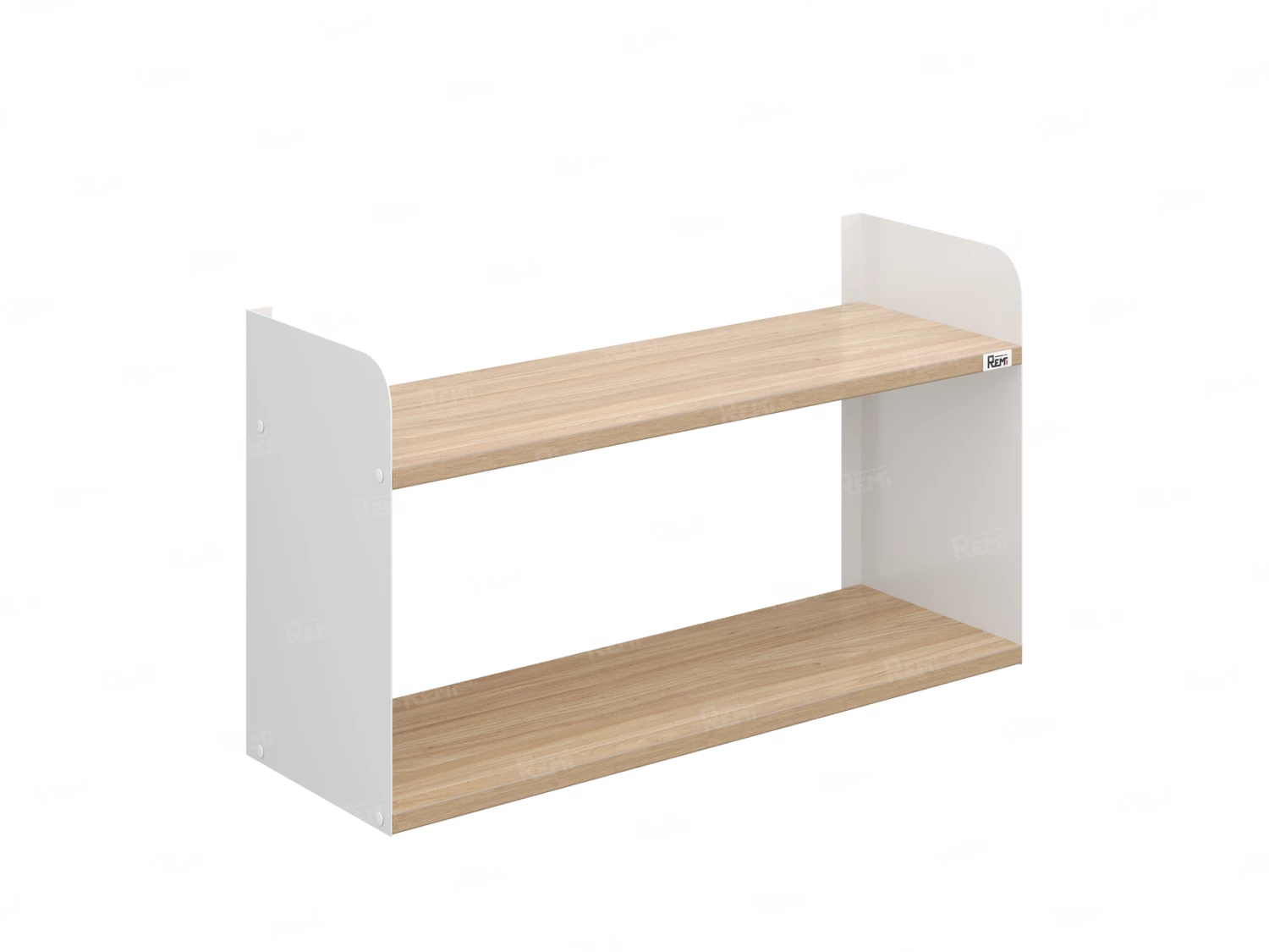 Полка настенная 900x300x500 RM190-90x30 Вяз Швейцарский светлый/Белый