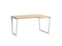 Стол угловой, U-опора, правый 1600x600/900x750, RM050-16x6-9 Вяз Швейцарский светлый/Белый
