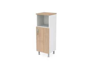 Шкаф-стеллаж узкий 3 уровня правый 450х430х1290 RB048-45х43R Акация/Белый