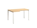 Стол угловой, П-опора, левый 1800x600/900x750, RM053-18x6-9 Вяз Швейцарский светлый/Белый