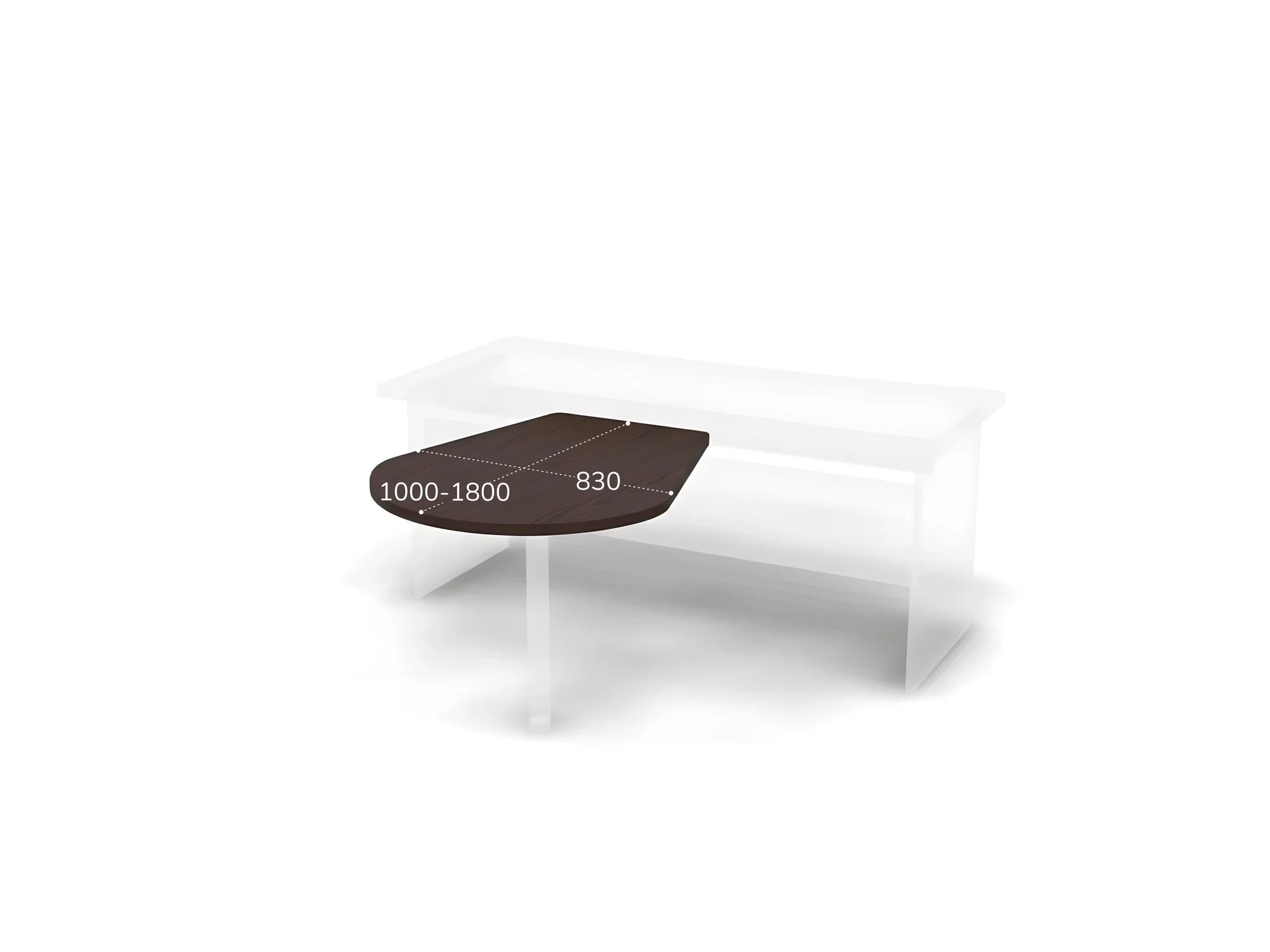 BRL RB029-180х83 Брифинг (без опоры) 1800х830х28 Венге