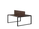 Бенч-система, 2 рабочих места, с одним экраном ЛДСП 1200x1600x750 RM169-2-12x16 Дуб Апрельский шоколад/Черный