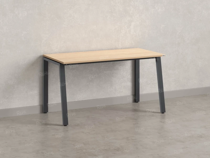 Стол прямой на Л-образных опорах 1800x800x750 RM004-18x8 Вяз Швейцарский светлый/Серый