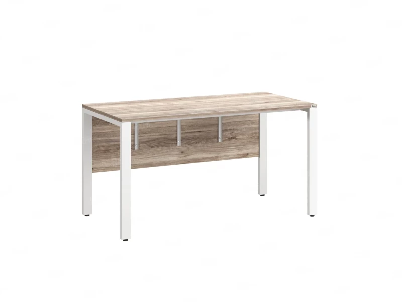 Стол прямой на П-образных опорах, экран ЛДСП 1200x700x750 RM005-12x7 Дуб Маувелла/Белый