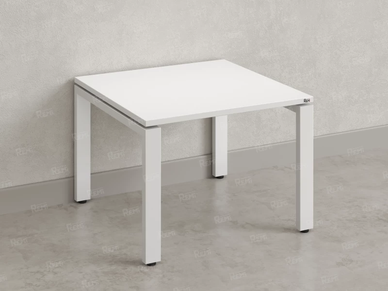 Журнальный стол с полкой 1000x700x550 RM183-10x7 Белый/Белый