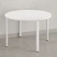 Круглый стол на П-образных опорах 1800x1800x750 RM186-18x18 Белый/Белый