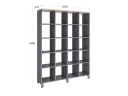 Стеллаж, 20 ячеек 1500х370х1980 RM144-150x37 Дуб Маувелла/Серый