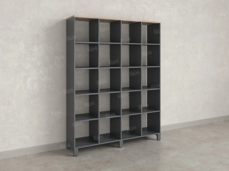 Стеллаж, 20 ячеек 1500х370х1980 RM144-150x37 Дуб Маувелла/Серый