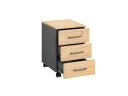 Тумба мобильная, 3 ящика 400x500x600 RM120-40x50 Вяз Швейцарский светлый/Серый