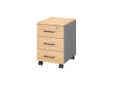 Тумба мобильная, 3 ящика 400x500x600 RM120-40x50 Вяз Швейцарский светлый/Серый