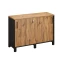 Низкий шкаф-купе 1200x420x850 RM124-120x42 Дуб Юстус/Черный