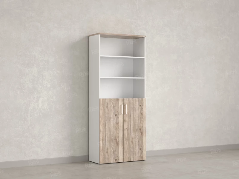 Шкаф комбинированный, регулируемые опоры, 6 уровней 900x420x2100 RM155-90x41 Дуб Маувелла/Белый