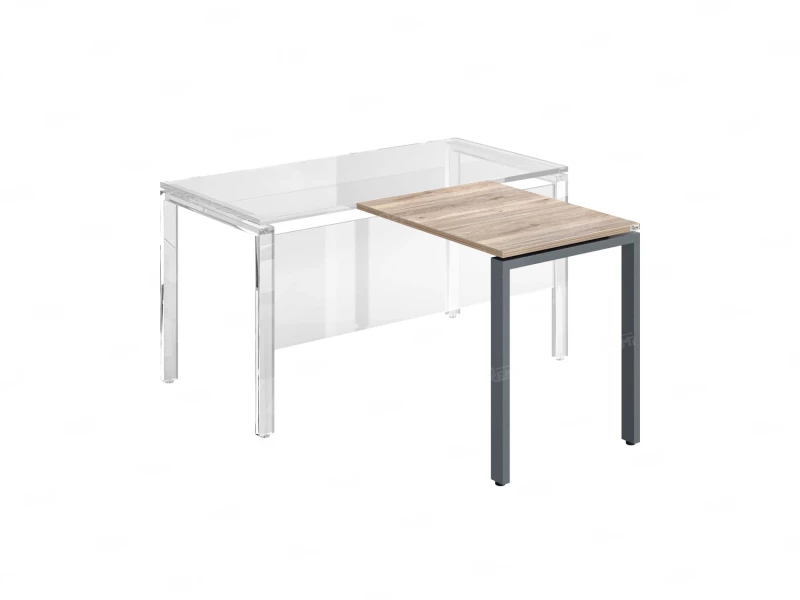 Брифинг прямой, с парящей столешнецей, на П-образном каркасе 1400x800x750 RM070-14x8 Дуб Маувелла/Серый