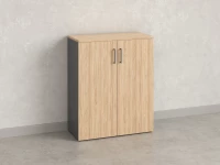Шкаф распашной, регулируемые опоры, 3 уровня 900x420x1100 RM150-90x42 Вяз Швейцарский светлый/Серый
