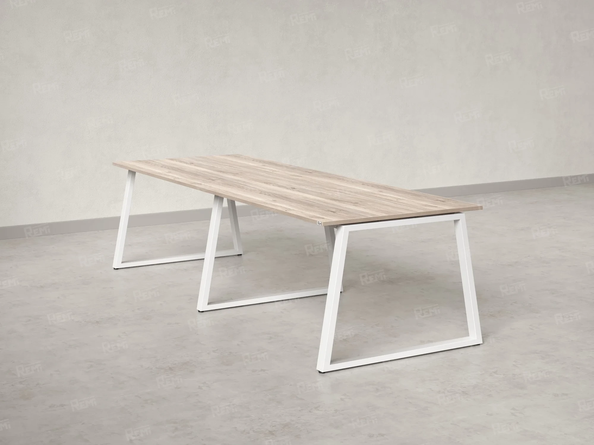 Cтол для переговоров, на A-обазном каркасе 2100x1000x750 RM083-210x100 Дуб Маувелла/Белый