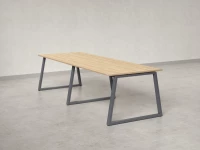 Cтол для переговоров, на A-обазном каркасе 2200x1000x750 RM083-220x100 Вяз Швейцарский светлый/Серый