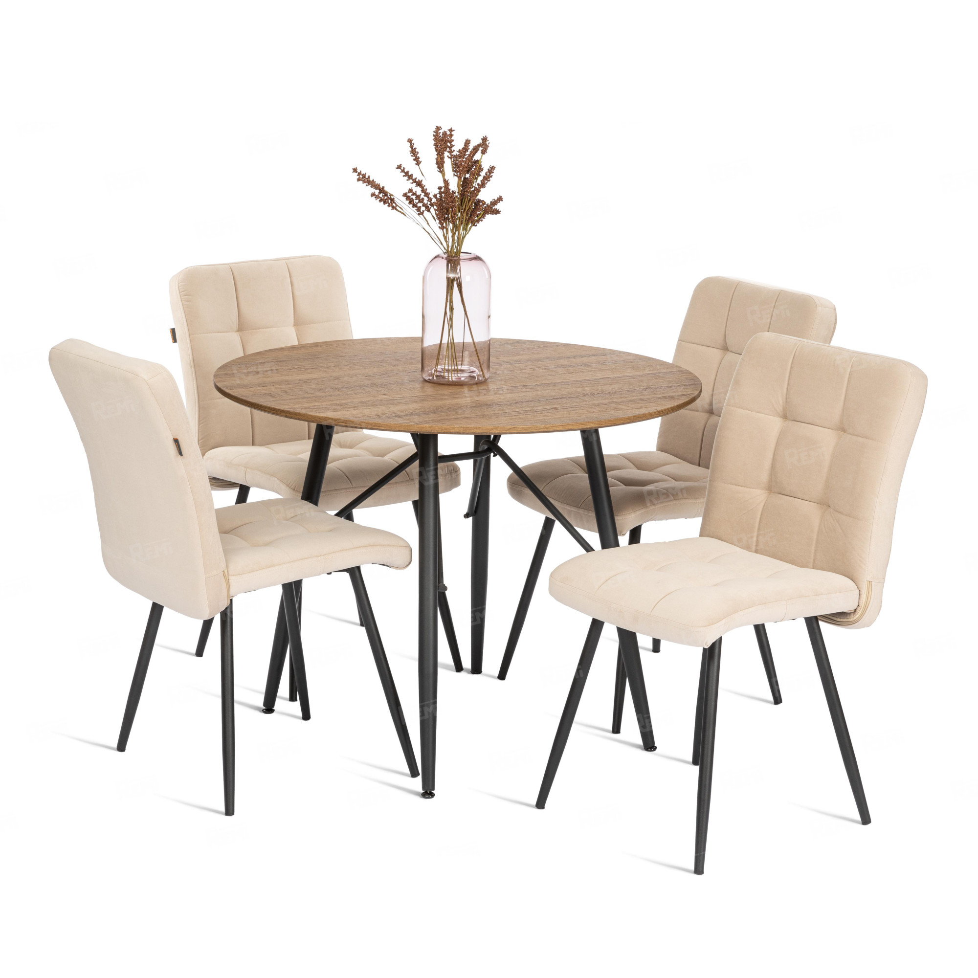 Стул обеденный Medeo Молочный/Молочный, Велюр (арт. 21848)