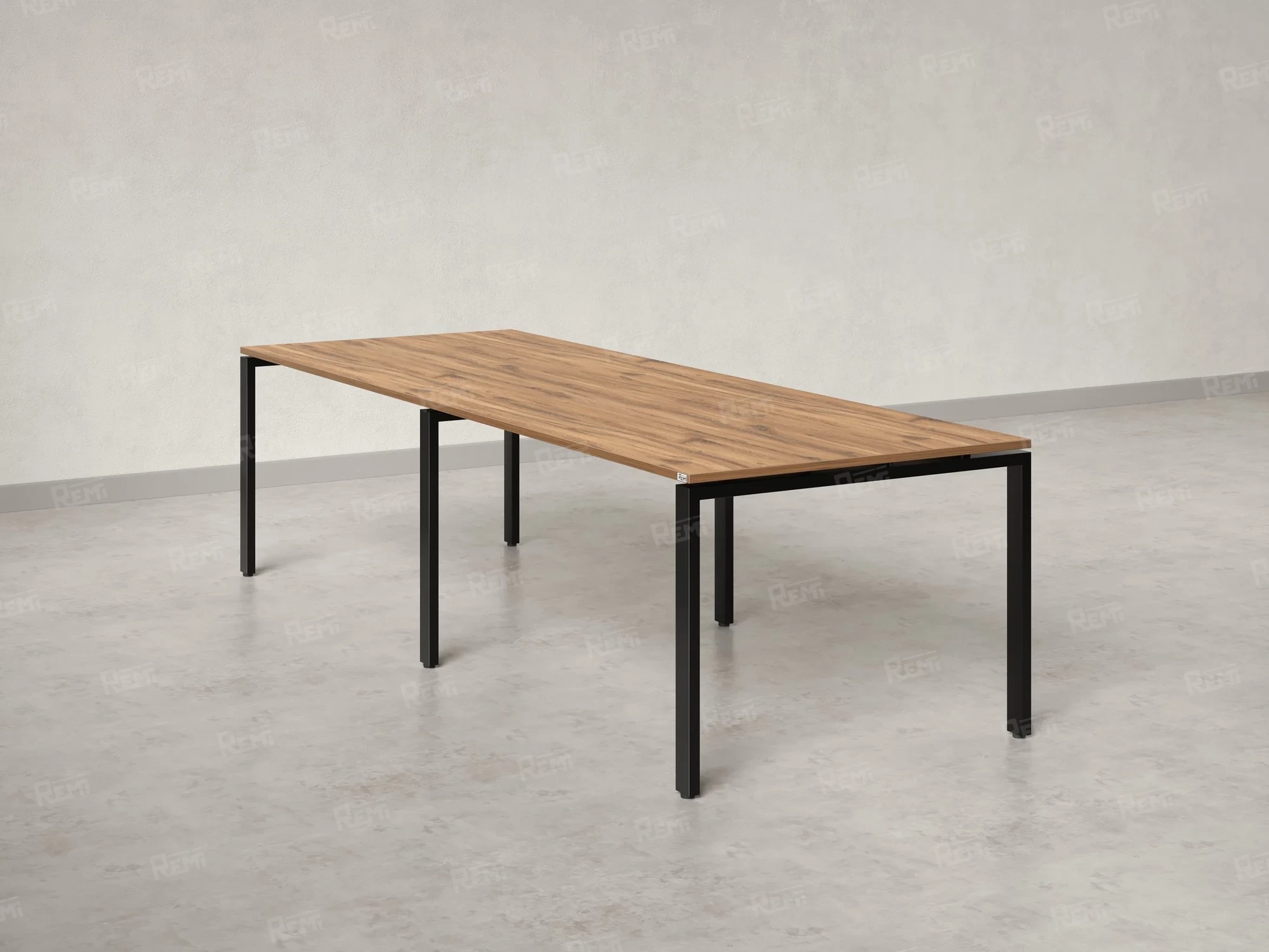 Cтол для переговоров, на П-образном каркасе 2200x1200x750 RM080-220x120 Дуб Юстус/Черный