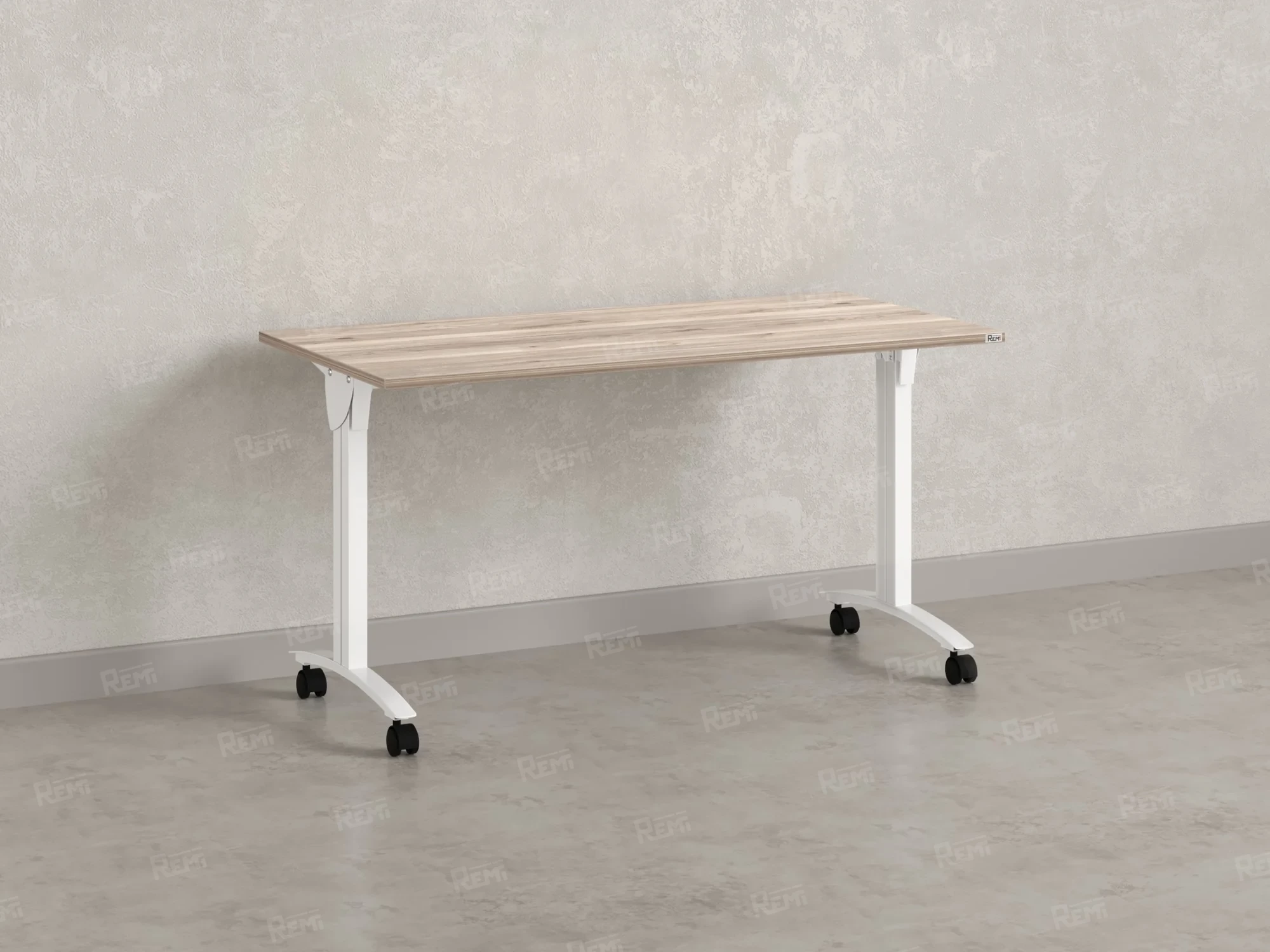 Стол складной, мобильный 1600x700x750 RM011-16x7 Дуб Маувелла/Белый