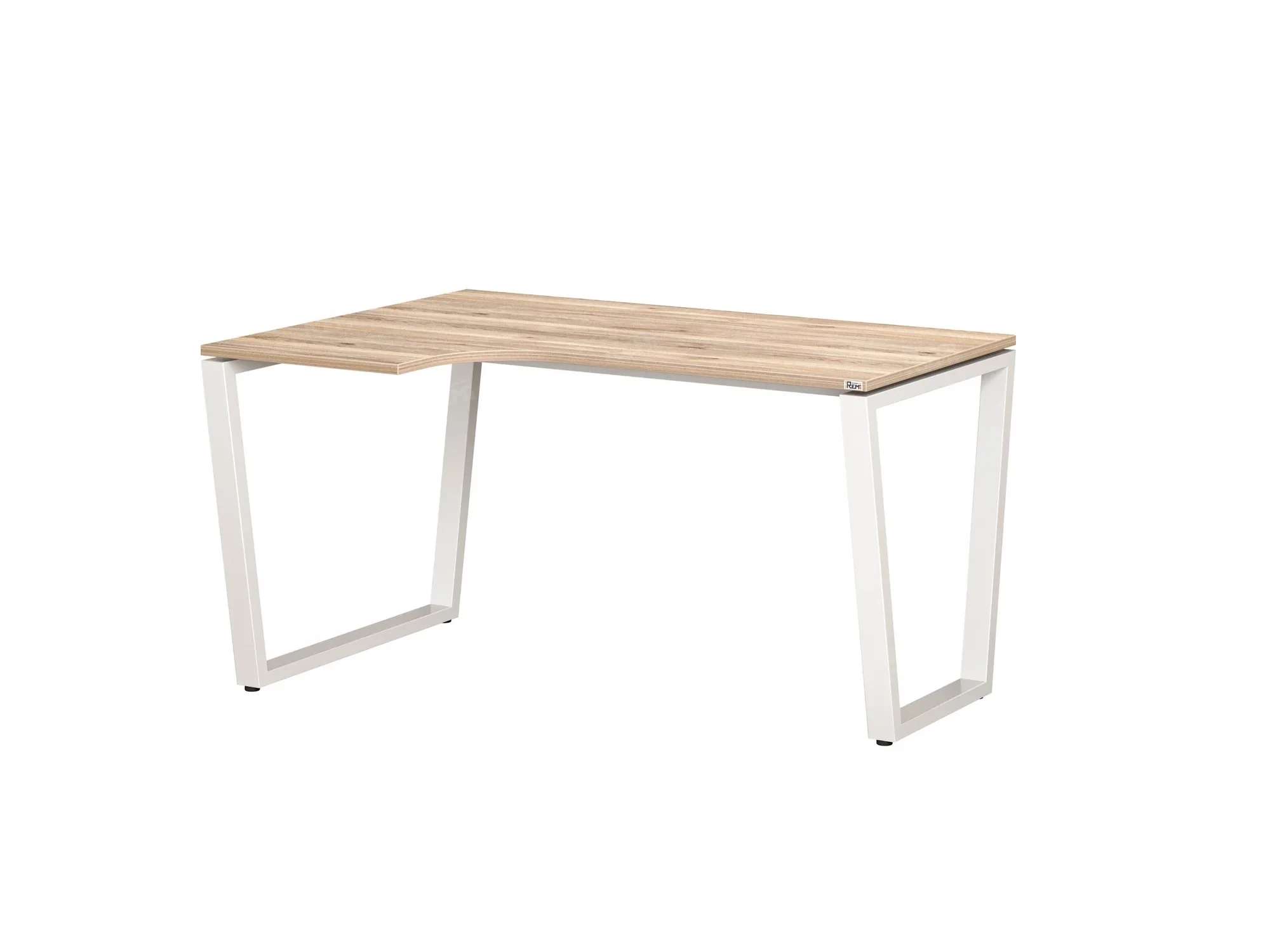 Стол угловой, U-опора, левый 1800x700/900x750, RM051-18x7-9 Дуб Маувелла/Белый