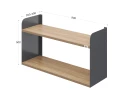 Полка настенная 900x300x500 RM190-90x30 Вяз Швейцарский светлый/Серый