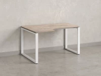 Стол угловой, О-опора, левый 1600x700/900x750, RM055-16x7-9 Дуб Маувелла/Белый