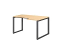 Стол угловой, О-опора, правый 1400x600/900x750, RM054-14x6-9 Вяз Швейцарский светлый/Серый