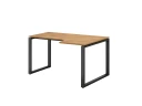 Стол угловой, О-опора, правый 1600x800/1000x750, RM054-16x8-10 Дуб Юстус/Черный