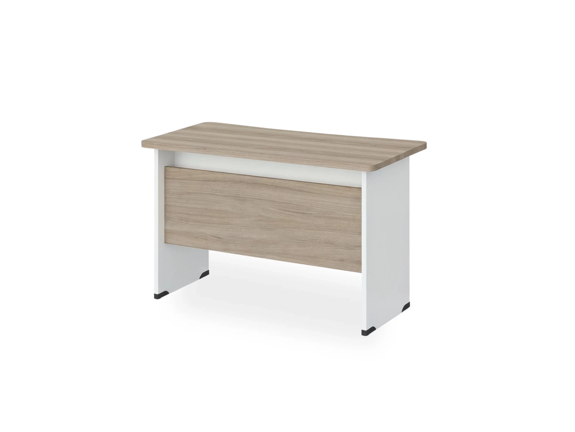 BRL RB002-160х85 Стол прямой с вогнутой столешницей 850 мм 1600х850х740 Шорвуд/Белый