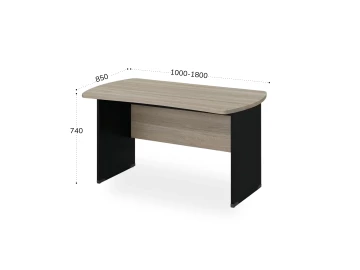 Стол симметричный 1200х850х740 RB003-120х85 Шорвуд/Черный