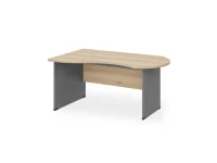BRL RB004-180х120L Стол асимметричный левый 1800х1200х740 Акация/Серый вулкан-кий