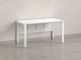 Стол прямой на П-образных опорах, экран ЛДСП 800x600x750 RM005-8x6 Белый/Белый